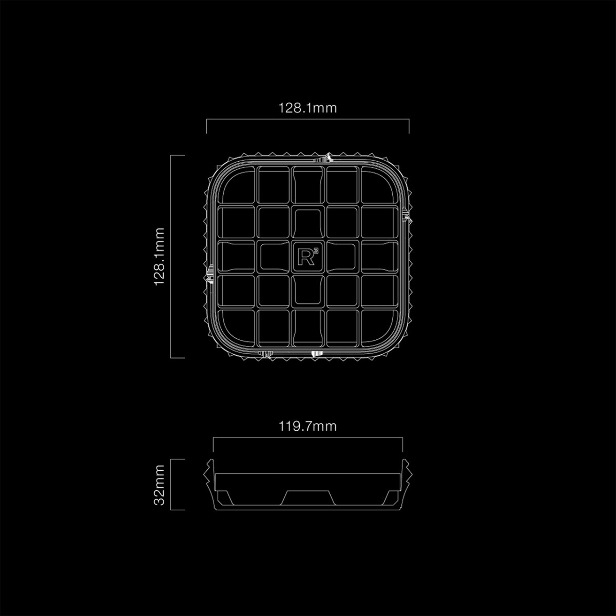 画像8: UKEZARA‘SQUARE STUDS‘ LL ブラック (クラックあり) (8)