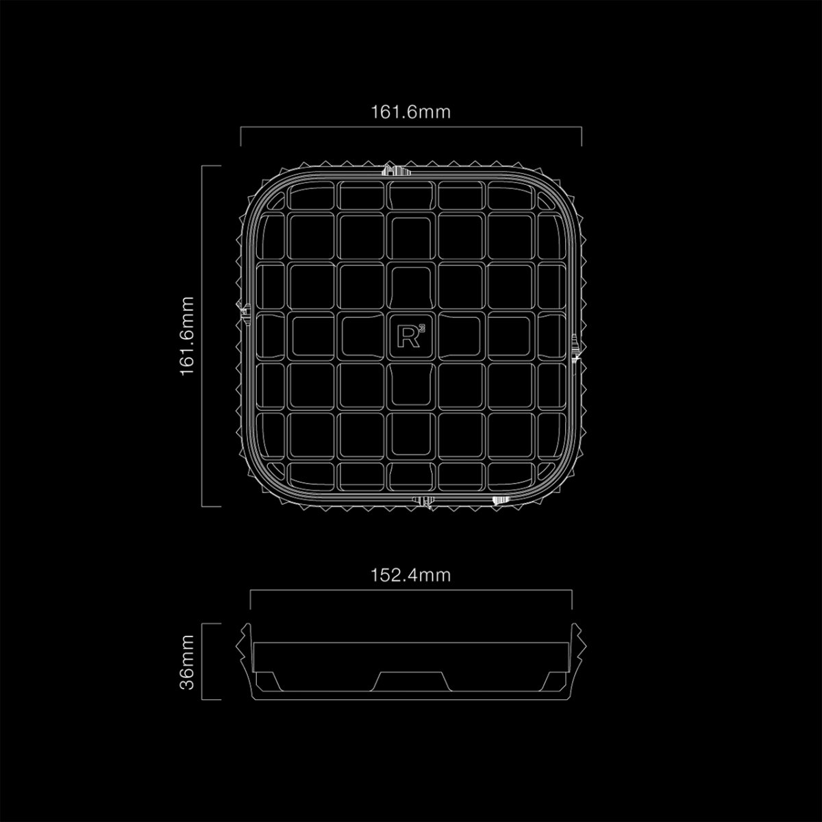 画像8: UKEZARA‘SQUARE STUDS‘ XL ブラック (クラックなし) (8)